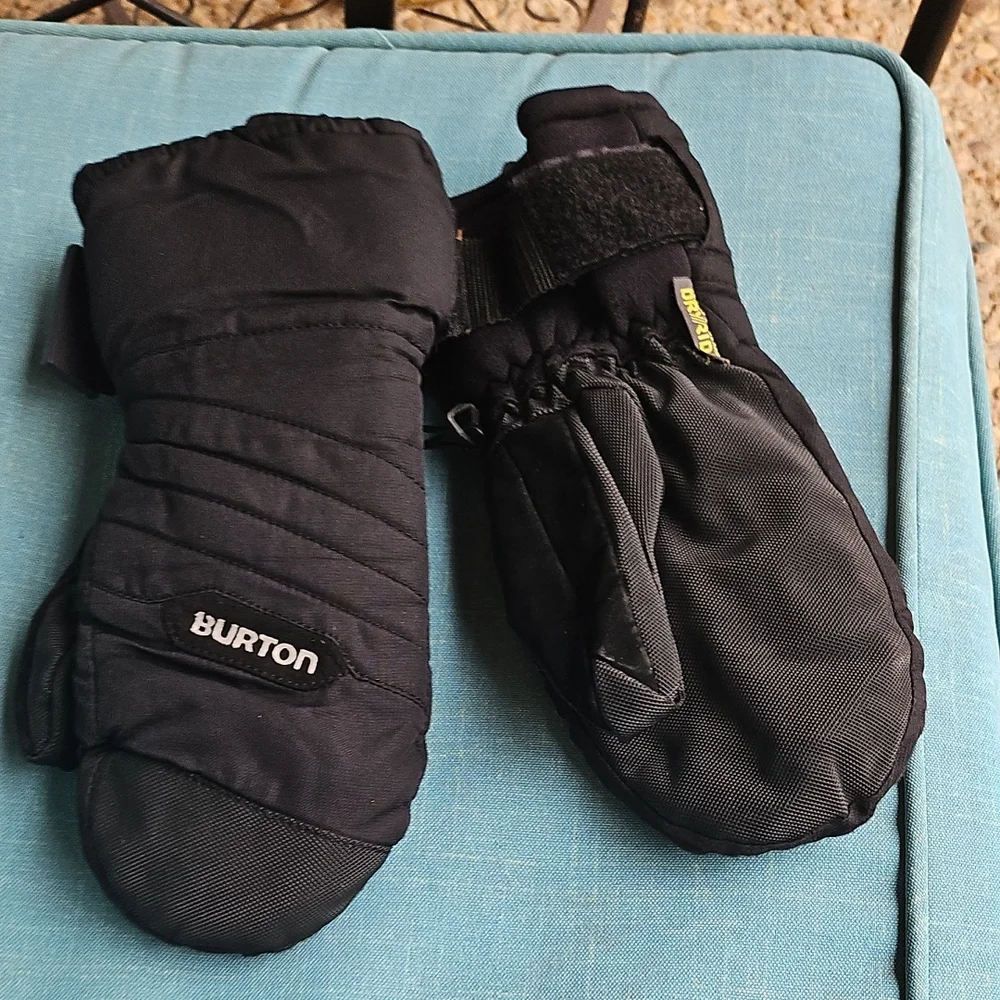 Boys Burton Insane Membrane Dry Ride Black Snowboarding Mittens XL